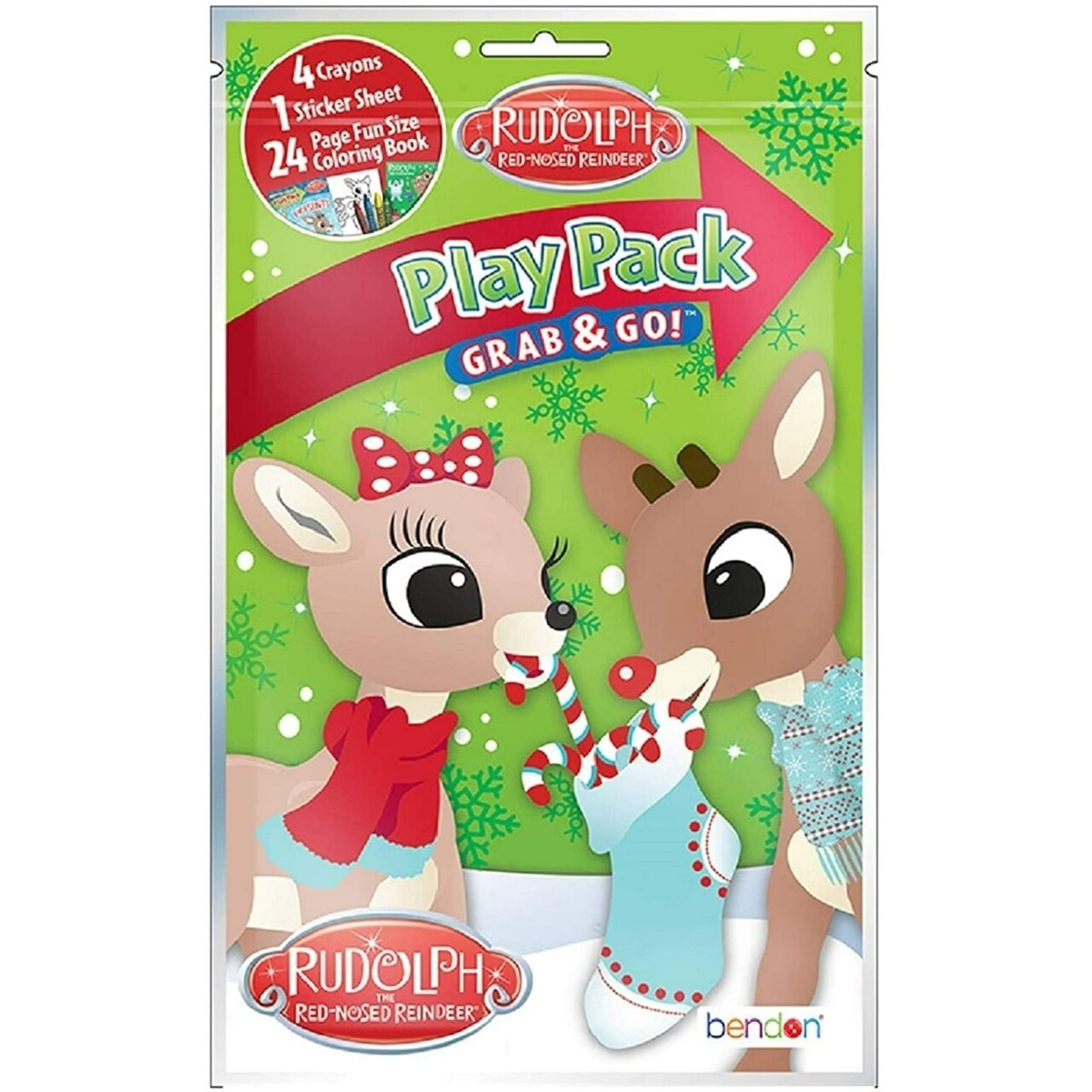 Bendon Publishing Rudolph the Reindeer Grab and Go Play Pack - Party Favors - 1ct